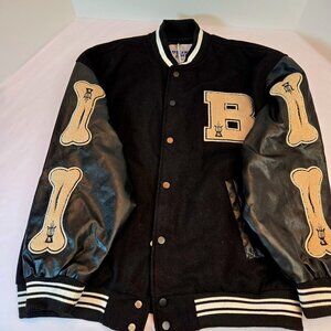 AELFRIC EDEN Varsity Jacket /Men's Vintage Bomber Jacket Sz: M Black - Unisex